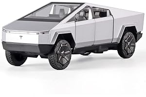OANMYJJO 1/32 Scale Diecast Cybertruck Car Model，Zinc Alloy Toy Car，with Sound and Light、Pull Back，for Kids Age 3 Year and UP （Kids Gift）