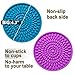 Colorful Coasters for Drinks Absorbent, Rubber Drink Coaster Set, Silicone Rainbow Coasters for Kids Coffee Table Desk, 4.3 Inch Oval Shape Deep Tray Pot Holder Trivet (Set of 6)