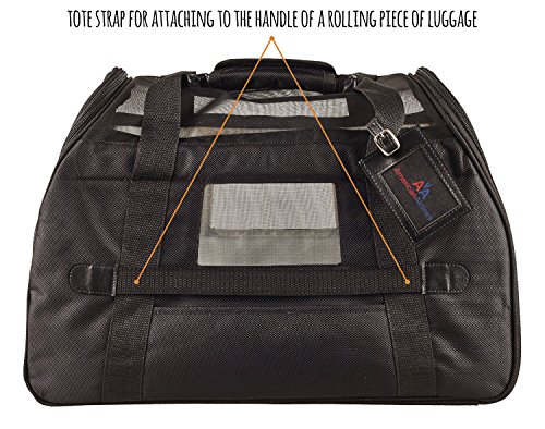 Airline Approved/Travel Transport Small Pet Carrier/ 2 Soft Fleece Pads/Washable/ 2019 Newly Designed/for Small Pets Only/Pet Purse/Travel Tote/Kennel/Foldable/Portable Pet Crate/Shoulder Strap