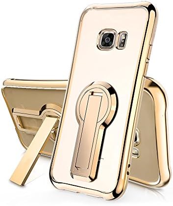 Galaxy S7 Edge Case, YUHEN Clear TPU Bumper Case Cover with 360 Degree Rotatable Holder Stand for Samsung Galaxy S7 Edge
