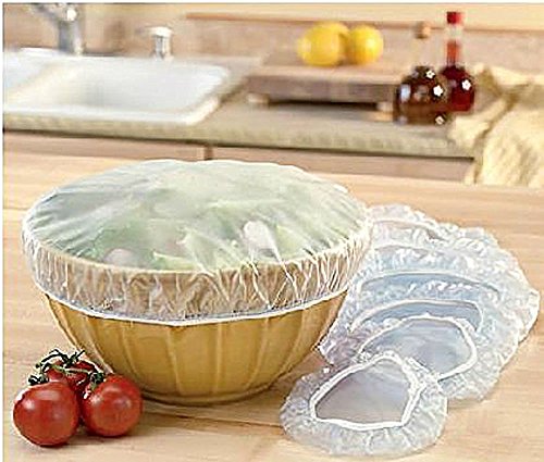 Set of 24 Reusable Elastic Bowl, Dish & Plate Covers - 3 Sizes