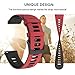 ANCOOL Compatible with Vivoactive 3 Band,20mm Quick Release Soft Silicone Replacement Strap for Forerunner 645/Galaxy Watch 42mm/Gear Sport/Galaxy Active 2 -Red