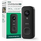 Blink Wired Doorbell 2K+ (newest model) — Head-to-Toe 2K video doorbell, continuous hardwired power, pair with Alexa or Blink