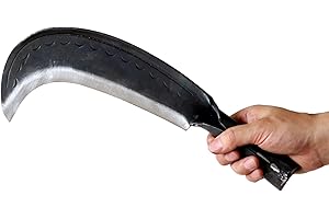 KONLOAD Machete Billhook Sickle Knife for Yard Work Machete for Cutting Trees Heavy Duty Hook Blade for Brush Axe Garden Tools Fascine Knife Curved Blade