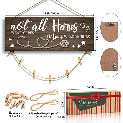 Tuobsm Nurse Gifts for Nurses, Doctor Gifts for Doctors - Picture Hanging Board Decor - Nurse Practitioner Gifts for Nurse Graduation Funny Christmas Nurse Gifts for Nurses and Doctors