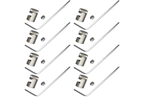 Jingelmall Thumb Stud Knives Replacement For Buck 110 & other Folding Knife, Universal Replacement Thumb Button for Folding Hunting Knives Blade with Screw & Hex Wrench 8 Sets (No knife) Silver