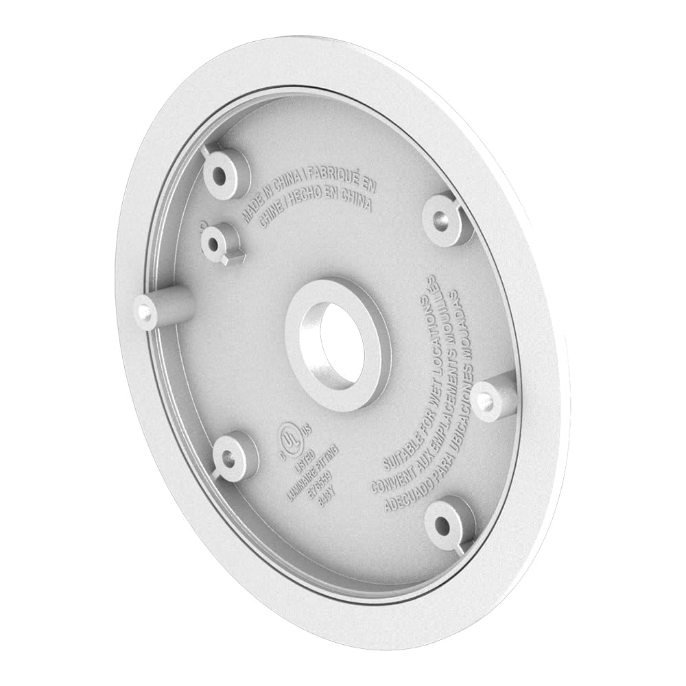 Photo 1 of HALO Outdoor TGS5S series floodlight Mounting bracket for surface mount junction box- White