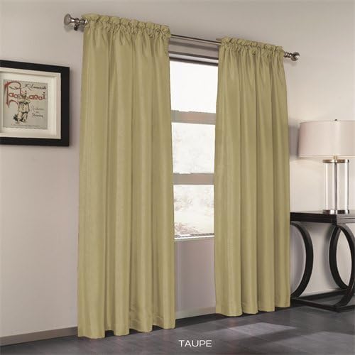 Treasure Faux Silk Panel 54"w X 63"l Taupe