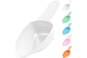 FURMYLOVE Dog Food Scoop-Melamine Pet Food Measuring Cup - 1 Cup 1/2 Cup 1/4 Cup Dog Cat Bird and Rabbit Food Feeding Scoop Dishwasher Safe - White