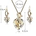 Long Way® Austrian Crystal Fashion Heart Jewelry Sets Necklace Earrings Wedding Party Accessories