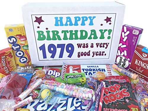 Woodstock Candy ~ 40th Birthday Ideas – Gift Box of Nostalgic Vintage Candy Assortment from Childhood – Birthday Gifts for 40 Year Old Men and Women Born 1979 Jr