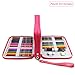 YOUSHARES 120 Slots Pencil Case - PU Leather Handy Large Multi-layer Zipper Pen Bag with Handle Strap for Prismacolor Watercolor Pencils, Crayola Colored Pencils, Marco Pens and Cosmetic Brush (Pink)
