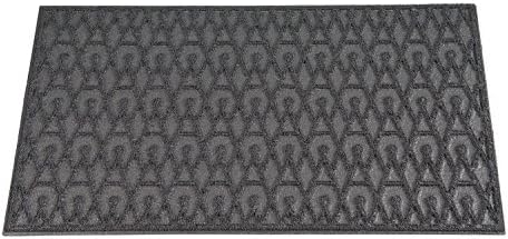 Amor Home Shoe Scraper All Weather Modern Entrance Door Mat, 17x30, Grey