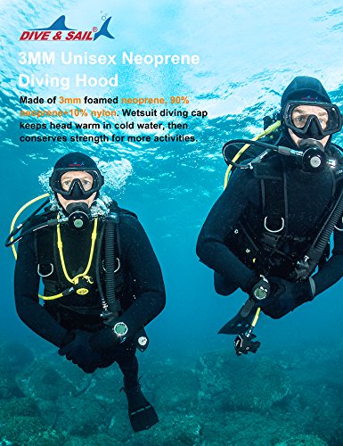 image for Neoprene Dive Hood , DIVE & SAIL Water Neoprene Wetsuits Hood for Men 