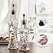 CEDAR HOME Olive Oil Bottle Set Glass Dispenser Vinegar Cruet with Stainless Steel Leak Proof Pourer Spout for Cooking or Salad Dressing, 2 Pack