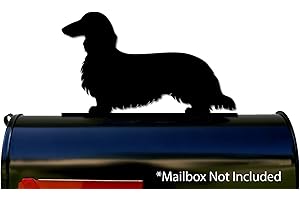 NEWNAN METAL WORKS Long Haired Dachshund Mailbox Topper/Sign
