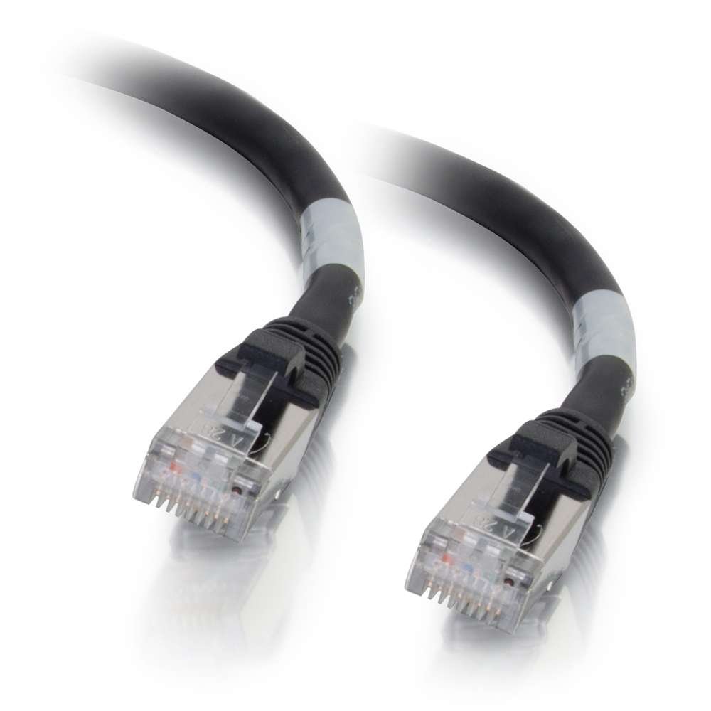 C2G/Cables to Go 00719 Cat6a Snagless Shielded (STP) Network Patch Cable, Black (20 Feet/6.09 Meters)