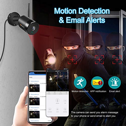 Jennov 1080P Wireless Security IP Camera System Outdoor 4 Channels