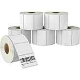 BETCKEY - 3" x 2" (76 mm x 51 mm) Multipurpose & Shipping Labels Compatible with Zebra & Rollo Label Printer,Premium Adhesive & Perforated [6 Rolls, 4500 Labels]