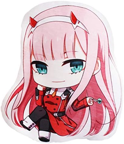 Lopbraa Darling in The Franxx Zero Two Throw Pillow Figure Plush Plushie Toy Stuffed Doll, Best Gift for Anime Fans (Zero Two)