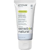 ATTITUDE Hand Cream for Sensitive Skin with Oat, EWG Verified, Dermatologically Tested, Vegan, Unscented, 2.5 Fl Oz