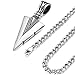 Besteel Jewelry Stainless Steel Arrowhead Pendant Necklace for Men Biker Punk 24'' Chain