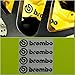 R&G Brembo HIGH TEMP Brake Caliper Decals Sticker Set of 4 (Black MATTE)