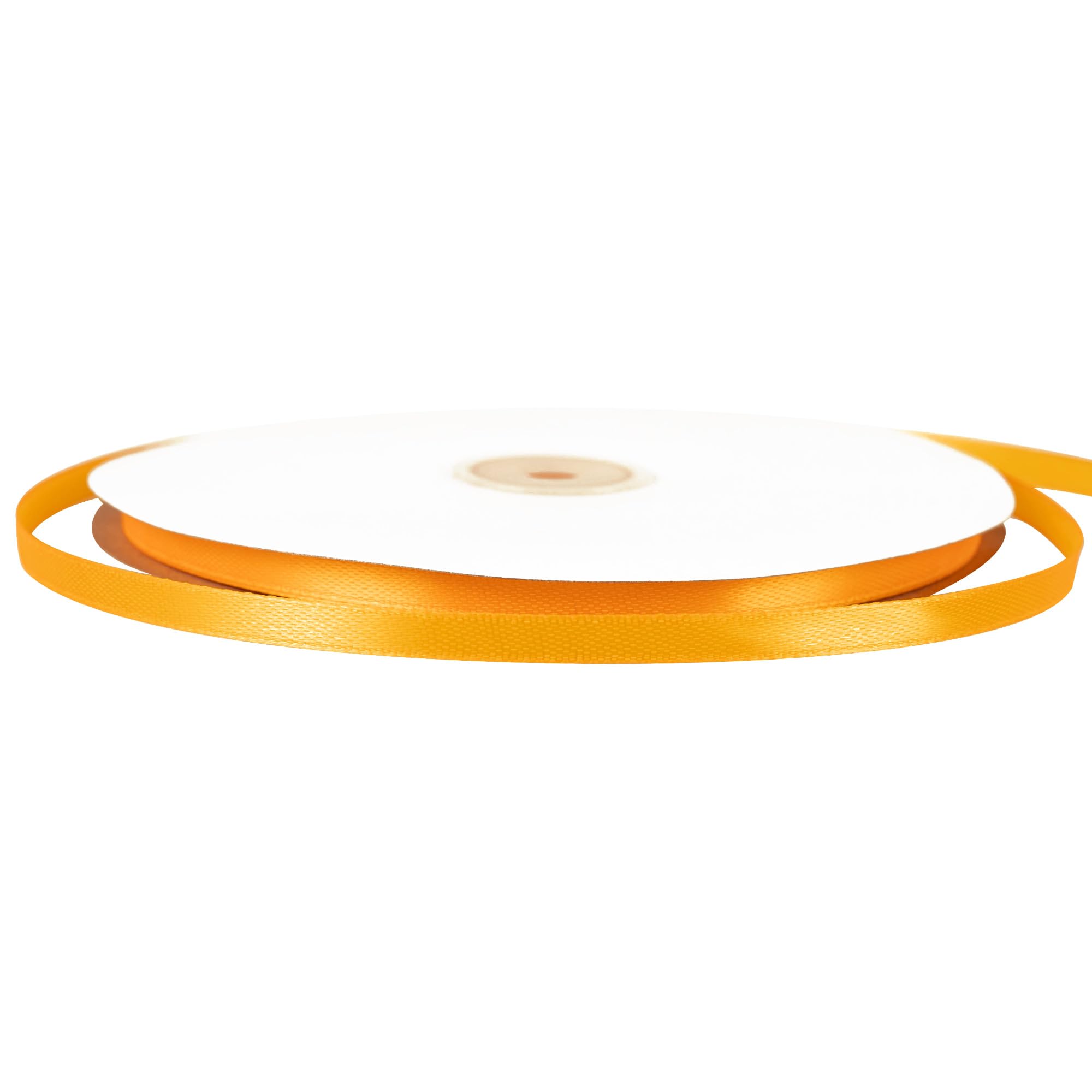 91m x 6mm Thin Orange Ribbon Helloween Satin Ribbon, 1/5 inch Slim Orange Ribbon for Gift Wrapping Wedding Halloween Xmas Birthday Present Cake Hair Bow Florist Bouquet Crafts Decorations