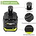 Replace for Ryobi 18v Battery P102 2500mAh Lithium Ion One Plus P103 P105 P107 P108 P109 Compact ONE+ Cordless Tool (2-Pack)-SUN POWER