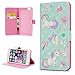 YOKIRIN iPhone 6 Plus Case, iPhone 6S Plus Case, 3D Cute Unicorn Painted Premium PU Leather Flip Wallet TPU Inner Bumper with ID Card Slots Anti-Fade Skin Cover for iPhone 6 Plus, 6S Plus