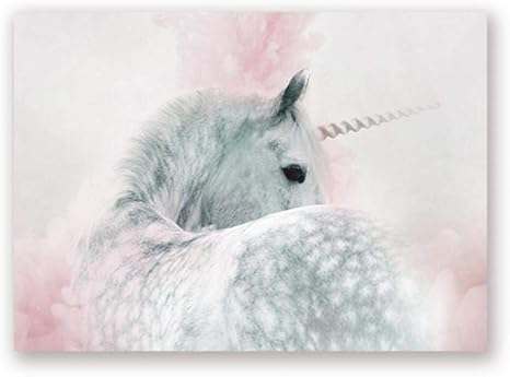 Amazon Co Jp Serlaks ガールズベッドルームデコレーション ユニコーン保育園ウォールアートプリントとポスター ピンクとグレーグレーのパステル かわいいキャンバスペイント 壁絵 Ph1515 13x18cm フレームなし 30x40 Cm No Frame Ccane5800 6 ホーム キッチン