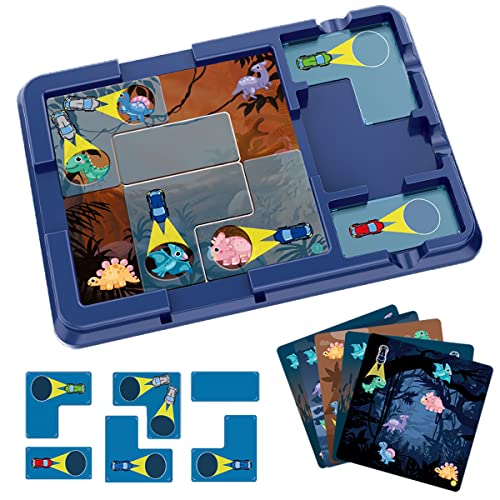 Dinosaur Jigsaw Board Game Puzzles for Kids,60 Novel Challenges Looking for Dinosaur Children's Puzzle Parent-Child Interactive Board Game