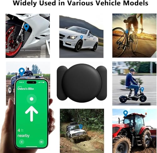 GPS Tracker for Car,Vehicles,Items,Portable GPS Vehicle Anti-Lost Tracker with Strong Magnetic Case,No Monthly Fee Worldwide Car Locator Tracker Work with Apple Find My(iOS Only) (Black,2PCS)