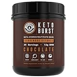 KETO BURST - Beta Hydroxybutyrate (BHB) Salt Ketone Supplement - DOUBLE SIZE 17 Oz (30 Servings) Chocolate - Exogenous Ketones Powder - Calcium, Sodium & Magnesium BHB salts. Left Coast(1.06 lbs)