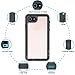 EFFUN iPhone 8/iPhone 7 Waterproof Case, Dottie Style IP68 Certified Underwater Cover Waterproof Shockproof Dustproof Dirtproof Snowproof Full Sealed iPhone Case (4.7 inch) Aqua Blue
