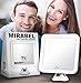 Mirabel 7X Magnifying Lighted Vanity Makeup Mirror & Shaving. White LED lighting, Locking Suction-Cup, 360 Rotation, Battery Operated.