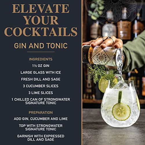 Strongwater Signature Sparkling Tonic (12 Pack Cans) Premium Craft