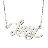 BYBWBL Lucy Name Pendant Necklace Silver Color