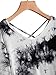 SweatyRocks Women's Tie Dye Letter Print Crop Top T Shirt Multicolor One Size
