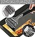 Cook TIME Safe Grill Brush - Bristle Free BBQ Grill Cleaner/Scraper - 18'' Stainless Steel Grill Cleaning Scrubber,Great BBQ Accessories for Clean All Grill Grates