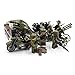 WW2 Army Soldiers with Motorcycles and Artillery - Military Building Block Toy