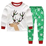 CNBABY Santa's Christmas 2-Piece Children Pajamas 100% Cotton
