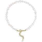 GloamLove Exquisite 18k gold-plated handcrafted selected freshwater cultured pearl bracelet, women's fashion stackable bracelet, a gift for women.