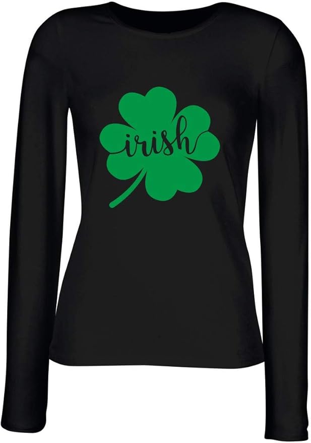 OTT1195 Irish Women's LongSleeved TShirt Black Black Small Amazon.co.uk Clothing