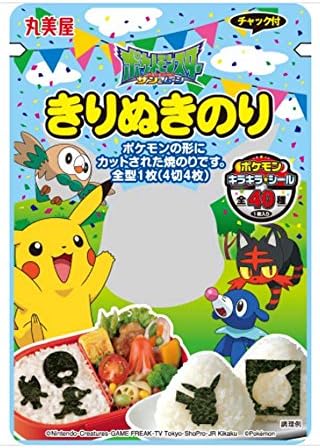 Amazon 丸美屋 ポケモンきりぬきのり 袋入 全型1枚 4切4枚 丸美屋 焼きのり 通販