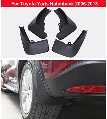 New 4Pcs black Car Kit Mud Flap Mudguard Splash Guards Fender Mudflaps For Yaris Hatchback 2006 2007 2008 2009 2010 2011 2012 2013