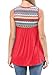 Levaca Womens Summer Sleeveless Pleated Loose Casual Ethnic Tunic Tops Red L
