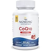 Nordic Naturals CoQ10 Gummies, Strawberry - 60 Gummies - 100 mg Coenzyme Q10 (CoQ10) - Great Taste - Heart Health, Cellular Energy Production, Antioxidant Support - Non-GMO, Vegan - 60 Servings
