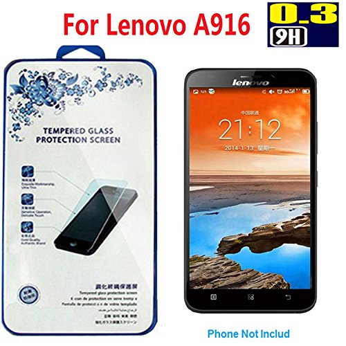 Lenovo A916 - NacodexÂ® [ Tempered Glass ] Hd 0.3mm Clear Anti-explosion Tempered Glass Screen Protector Film [1-pack,0.3mm] Bubble-free, Reduce Fingerprint, No Rainbow Washable - Easy to Fit 2015