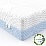 Dourxi Crib Mattress, Dual Sided Comfort Memory Foam Toddler Bed Mattress, Triple-Layer Breathable Premium Baby Mattresses for Infant and Toddler w/Removable Outer Cover - White&Blue